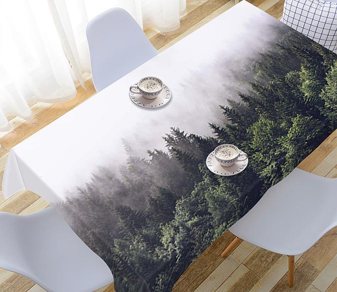 3D Foggy Forest 707 Tablecloths Wallpaper AJ Wallpaper 
