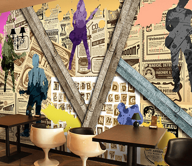 3D Colorful Ink Silhouette 202 Wallpaper AJ Wallpaper 