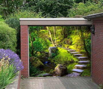 3D Mountain Road Stairs 52 Garage Door Mural Wallpaper AJ Wallpaper 