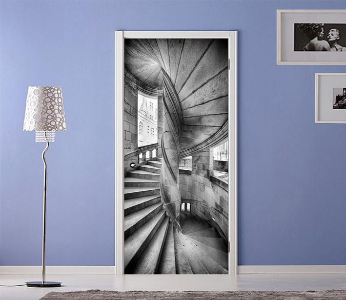 3D Spiral Staircase 73 Door Mural Wallpaper AJ Wallpaper 