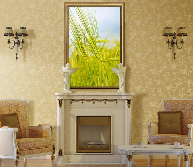 3D Dog's Tail Grass 021 Fake Framed Print Painting Wallpaper AJ Creativity Home 