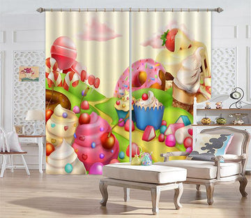 3D Delicious Ice Cream Curtains Drapes Wallpaper AJ Wallpaper 