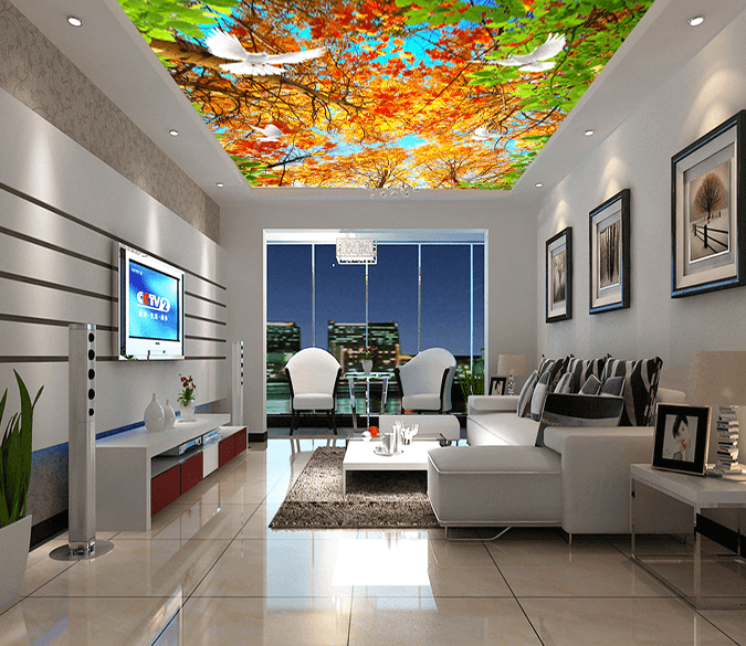 White Pigeon Maple Leaf 122 Wallpaper AJ Wallpaper 