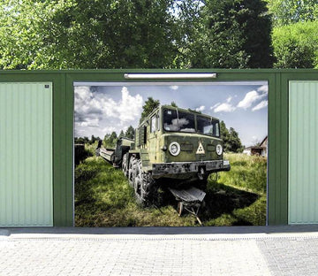 3D Grassland Trailer 326 Garage Door Mural Wallpaper AJ Wallpaper 