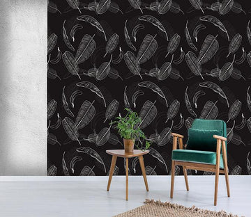 3D Elegant Leaves Pattern 011 Wallpaper AJ Wallpaper 