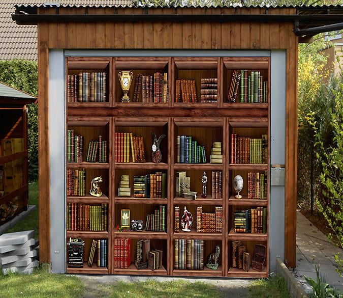 3D Bookcase 62 Garage Door Mural Wallpaper AJ Wallpaper 