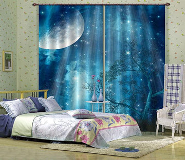 3D Shiny Stars Sky 2484 Curtains Drapes Wallpaper AJ Wallpaper 
