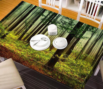 3D Misty Green Forest 59 Tablecloths Wallpaper AJ Wallpaper 