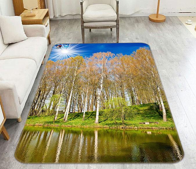 3D Lakeside Forest 189 Non Slip Rug Mat Mat AJ Creativity Home 