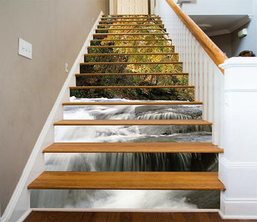 3D Fast River 960 Stair Risers Wallpaper AJ Wallpaper 