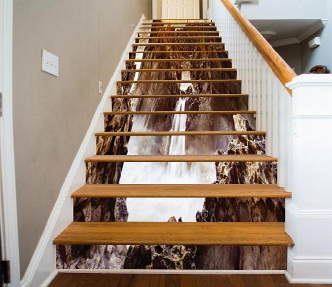 3D Bare Mountains 611 Stair Risers Wallpaper AJ Wallpaper 