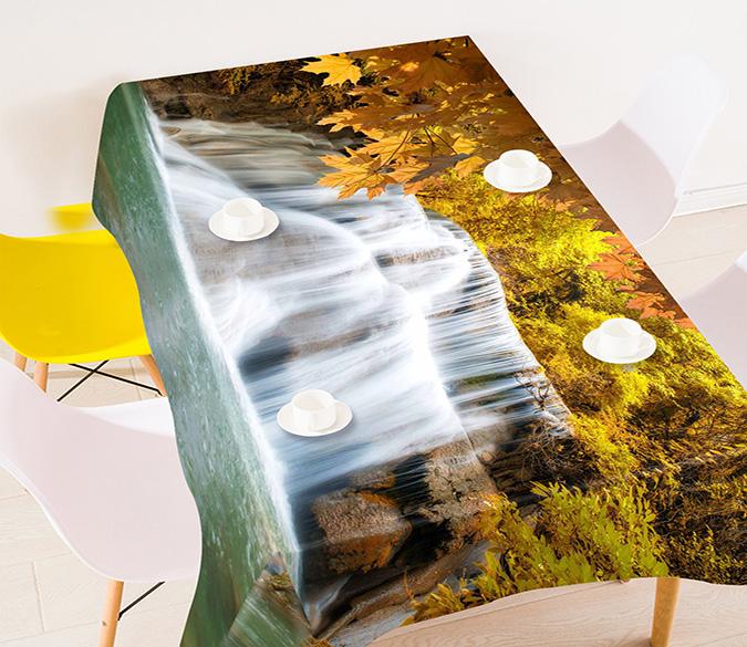 3D Forest Waterfall 639 Tablecloths Wallpaper AJ Wallpaper 