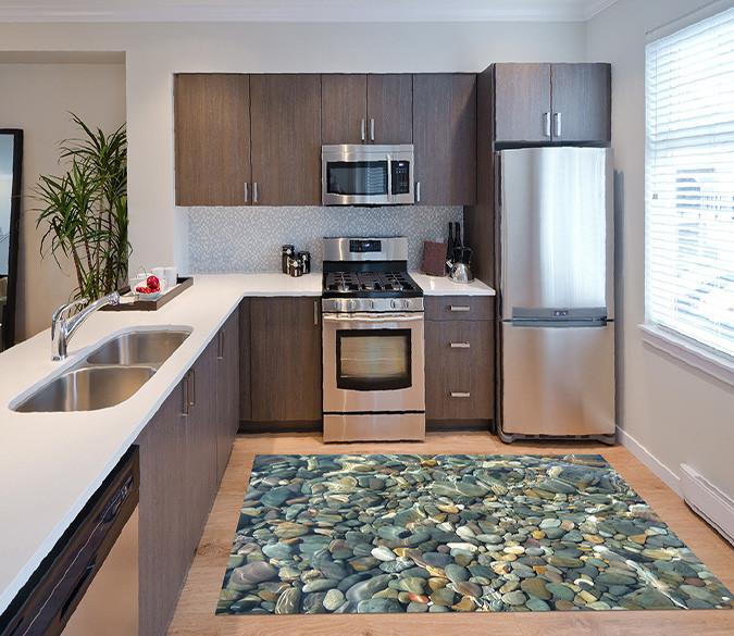 3D Clear Water Stones 158 Kitchen Mat Floor Mural Wallpaper AJ Wallpaper 