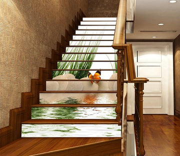 3D Grass Butterfly Stones 1180 Stair Risers Wallpaper AJ Wallpaper 