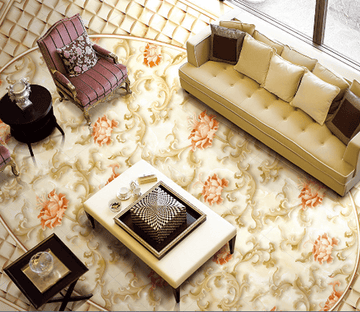 3D Fashion Flower Pattern Floor Mural Wallpaper AJ Wallpaper 2 
