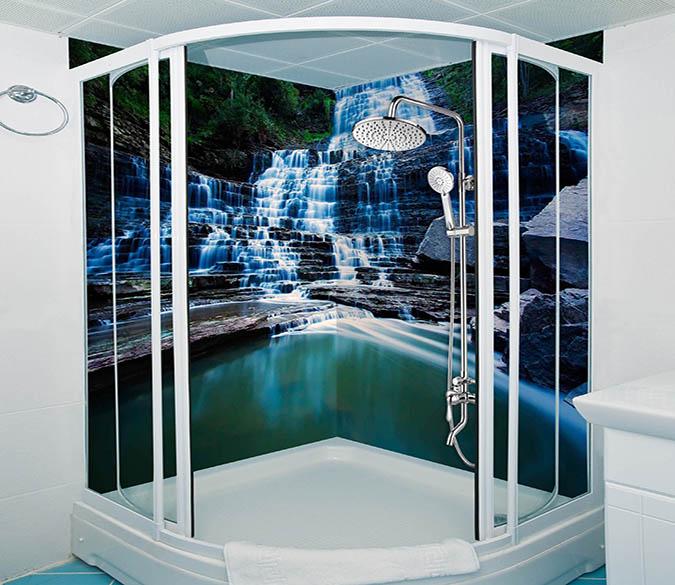 3D Waterfall 32 Bathroom Wallpaper Wallpaper AJ Wallpaper 