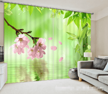 3D Flowers And Bamboos 1026 Curtains Drapes Wallpaper AJ Wallpaper 