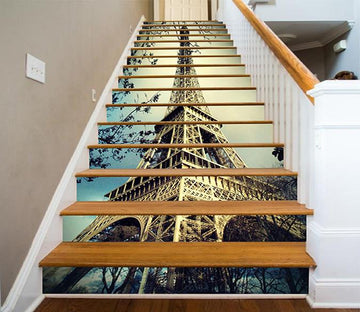 3D Eiffel Tower 1503 Stair Risers Wallpaper AJ Wallpaper 