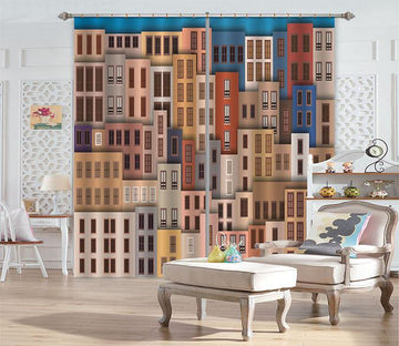 3D Buildings Pattern 670 Curtains Drapes Wallpaper AJ Wallpaper 