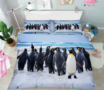 3D Sea Penguins 114 Bed Pillowcases Quilt Wallpaper AJ Wallpaper 