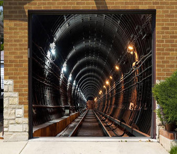 3D Tunnel Railway 476 Garage Door Mural Wallpaper AJ Wallpaper 
