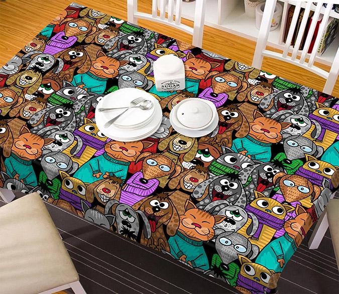 3D Cute Cartoon Animals 176 Tablecloths Wallpaper AJ Wallpaper 