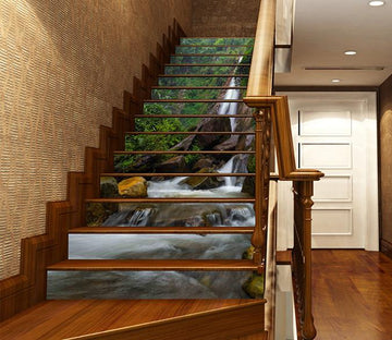 3D Landslide Waterfall 401 Stair Risers Wallpaper AJ Wallpaper 