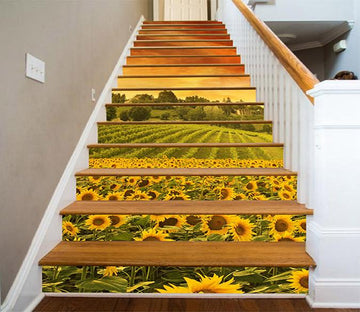 3D Sunflowers And Vineyard 405 Stair Risers Wallpaper AJ Wallpaper 