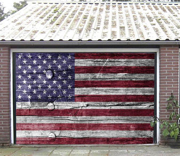 3D Wood Boards American Flag 457 Garage Door Mural Wallpaper AJ Wallpaper 