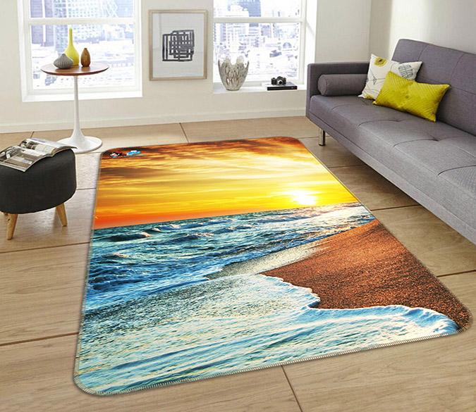 3D Pretty Sea Sunset 159 Non Slip Rug Mat Mat AJ Creativity Home 