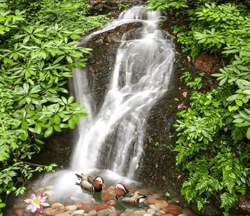 3D Flowing Waterfall Floor Mural Wallpaper AJ Wallpaper 2 