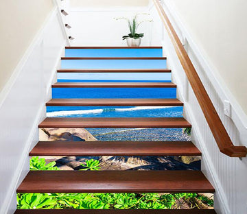 3D Sunny Blue Sea 1195 Stair Risers Wallpaper AJ Wallpaper 