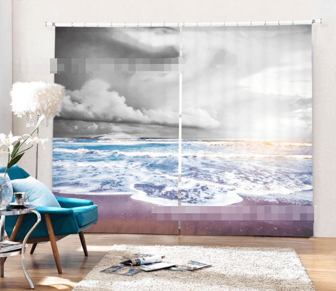 3D Vast Sea Scenery 2047 Curtains Drapes Wallpaper AJ Wallpaper 