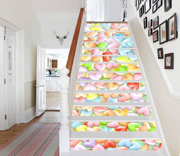 3D Heart-shaped Patterns 778 Stair Risers Wallpaper AJ Wallpaper 
