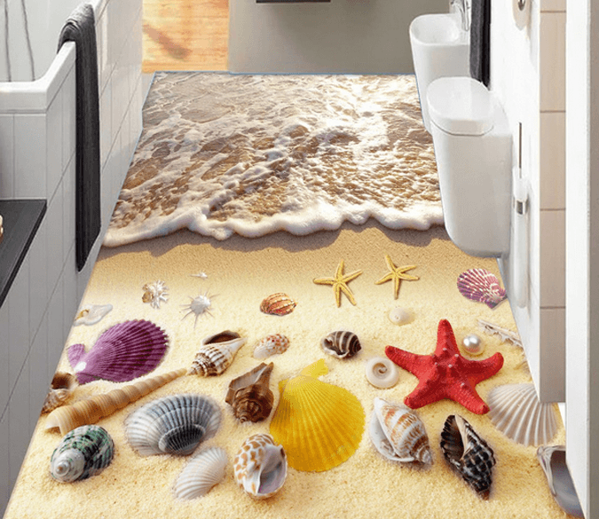 3D Beach Beautiful Treasures Floor Mural Wallpaper AJ Wallpaper 2 