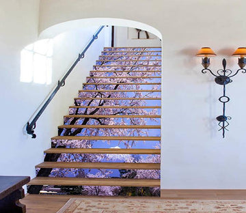 3D Mount Fuji Flowers 1598 Stair Risers Wallpaper AJ Wallpaper 