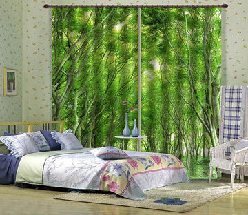 3D Roadside Trees Rows 191 Curtains Drapes Wallpaper AJ Wallpaper 