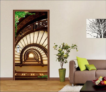 3D Buildings Stairway 86 Door Mural Wallpaper AJ Wallpaper 