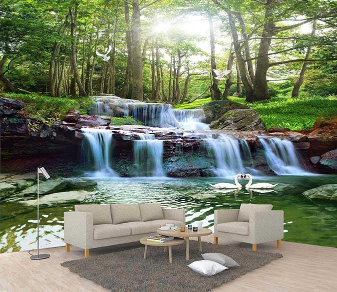 3D Forest Stream 303 Wallpaper AJ Wallpaper 