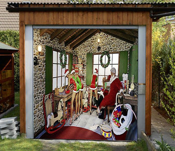 3D Christmas Restaurant 78 Garage Door Mural Wallpaper AJ Wallpaper 