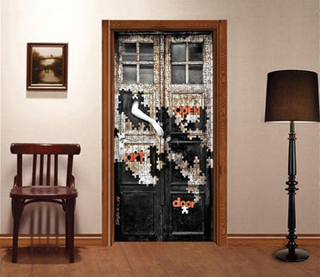 3D Gate Puzzle Pattern 06 Door Mural Wallpaper AJ Wallpaper 