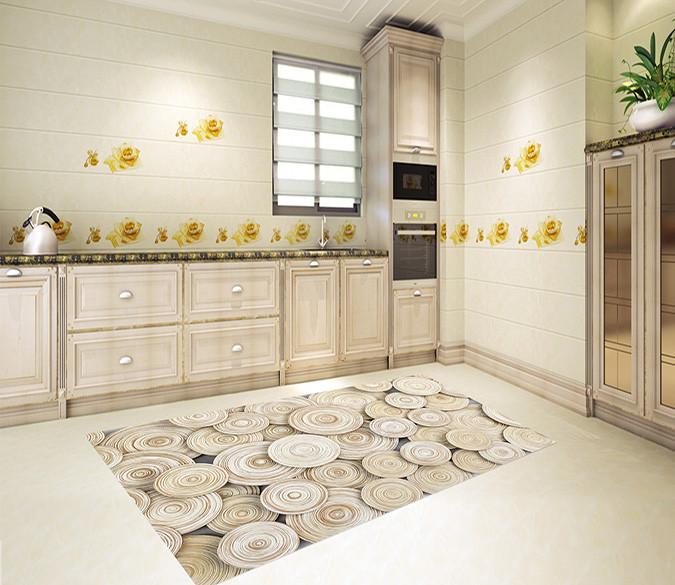 3D Circles Pattern 156 Kitchen Mat Floor Mural Wallpaper AJ Wallpaper 