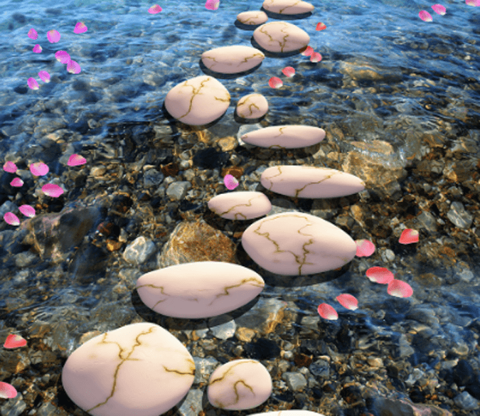 3D Stones Road Floor Mural Wallpaper AJ Wallpaper 2 