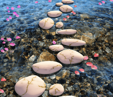 3D Stones Road Floor Mural Wallpaper AJ Wallpaper 2 