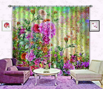 3D Lush Flowers 540 Curtains Drapes Wallpaper AJ Wallpaper 