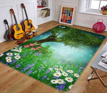 3D Tree Flowers Mushrooms 149 Non Slip Rug Mat Mat AJ Creativity Home 