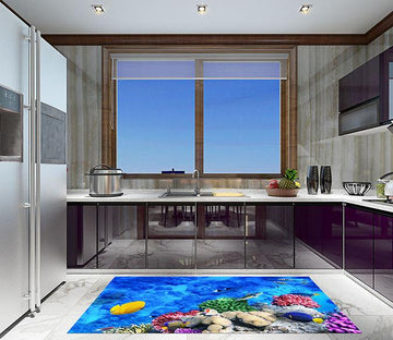 3D Blue Ocean World 21 Kitchen Mat Floor Mural Wallpaper AJ Wallpaper 