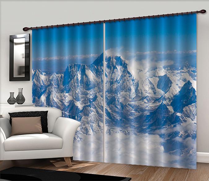 3D Snow Mountains Scenery 585 Curtains Drapes Wallpaper AJ Wallpaper 