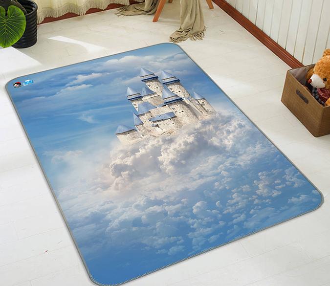 3D Blue Sky Castle 144 Non Slip Rug Mat Mat AJ Creativity Home 