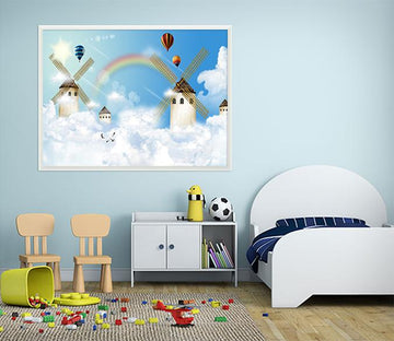 3D Beautiful Rainbow 188 Fake Framed Print Painting Wallpaper AJ Creativity Home 